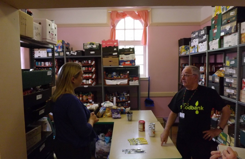 Leek Food Bank July 2013 - Karen Bradley, Ian Smith