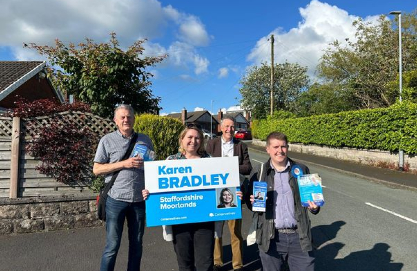 Campaigning with the team in Biddulph Moor