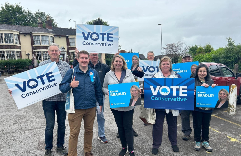 Canvassing Endon outside The Plough