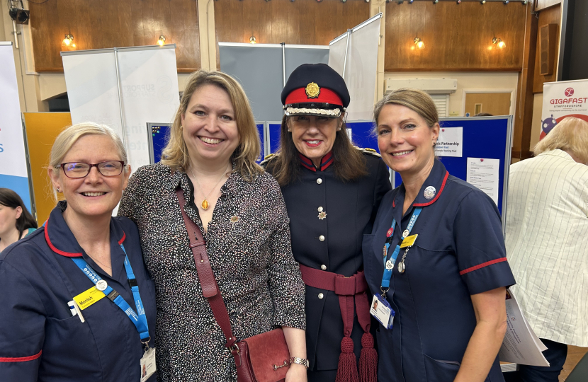 Karen with Judy and nurses