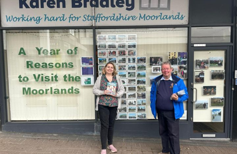 Meeting outside Leek office before leafleting