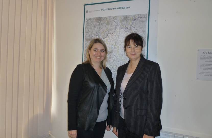 Karen Bradley MP with Yvonne Buckland Healthwatch Staffordshire