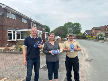 Cheadle - canvassing with Flunder and 