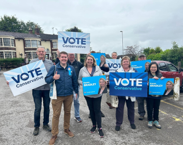 Canvassing Endon outside The Plough