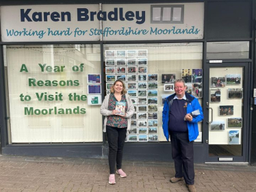 Meeting outside Leek office before leafleting